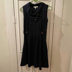 Asymmetrical collar dress